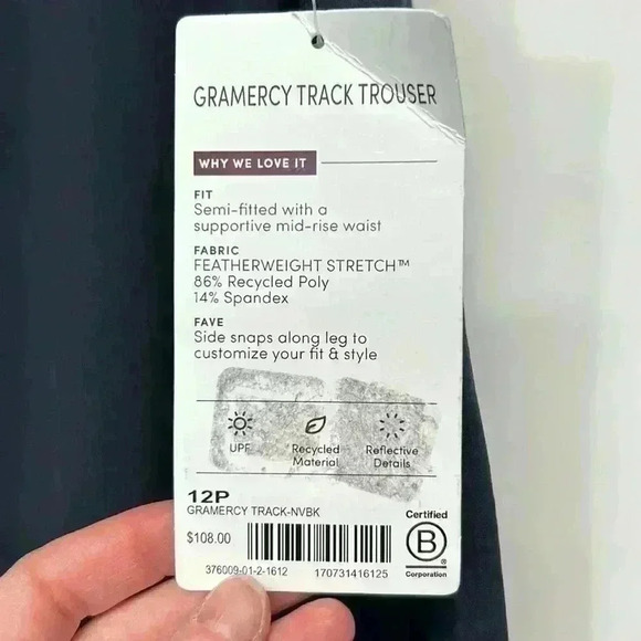 COPY - Gramercy track navy pants, Athletica trouser size 12 P NWT - Picture 5 of 7